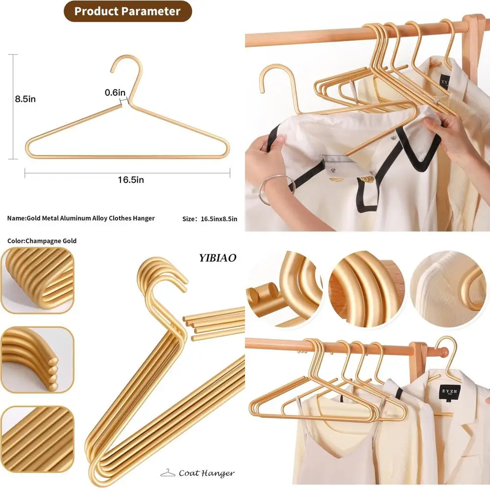 Золотые алюминиевые вешалки для костюмов, 10 матовых вешалок премиум-класса, прочные металлические вешалки для одежды для организации гардероба
Золотые алюминиевые вешалки для костюмов, 10 матовых вешалок премиум-класса, прочные металлические вешалки для одежды для организации гардероба