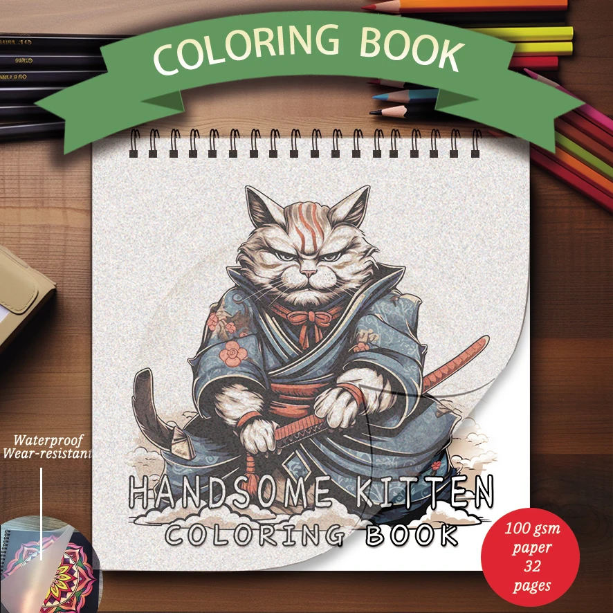 Handsome Cat Coloring Book - 8.27 x 8.27 inches 32 pages coloring book - Ideal gift for family or friends
Handsome Cat Coloring Book - 8.27 x 8.27 inches 32 pages coloring book - Ideal gift for family or friends