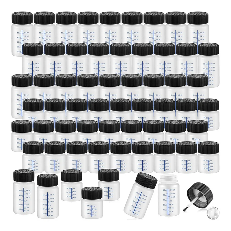 120Pcs Touch Up Paint Bottles With Applicator Brush And Lids 2 Oz And 1 Oz Liquid Capacity Plastic For Fixing Wall Stone-AT81
120Pcs Touch Up Paint Bottles With Applicator Brush And Lids 2 Oz And 1 Oz Liquid Capacity Plastic For Fixing Wall Stone-AT81