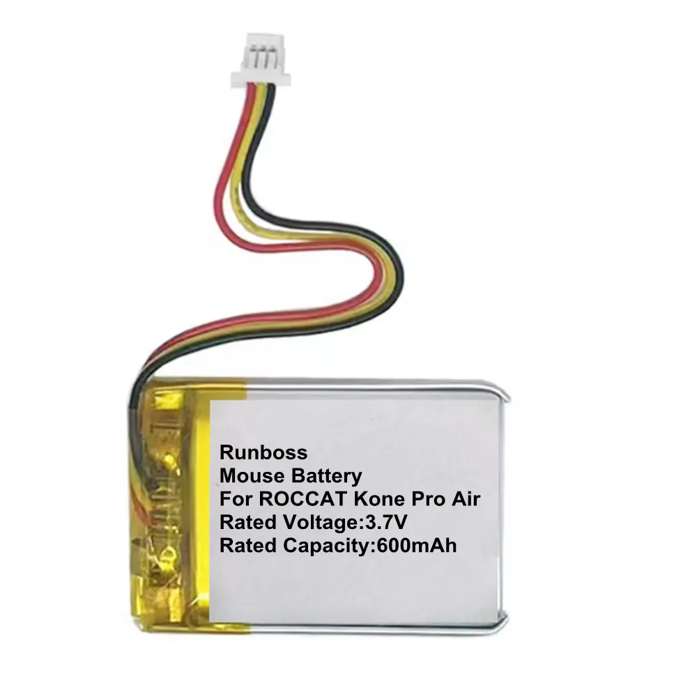 Wireless Bluetooth Mouse Battery For ROCCAT Kone Pro Air with 3-Wire Plug 3.7V 600mAh
Wireless Bluetooth Mouse Battery For ROCCAT Kone Pro Air with 3-Wire Plug 3.7V 600mAh