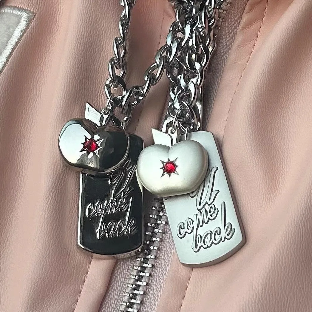 Love and Deep Space Summer Day Same Metal Square Brand Necklace When u come back Chain Clavicle Chain Trendy
Love and Deep Space Summer Day Same Metal Square Brand Necklace When u come back Chain Clavicle Chain Trendy