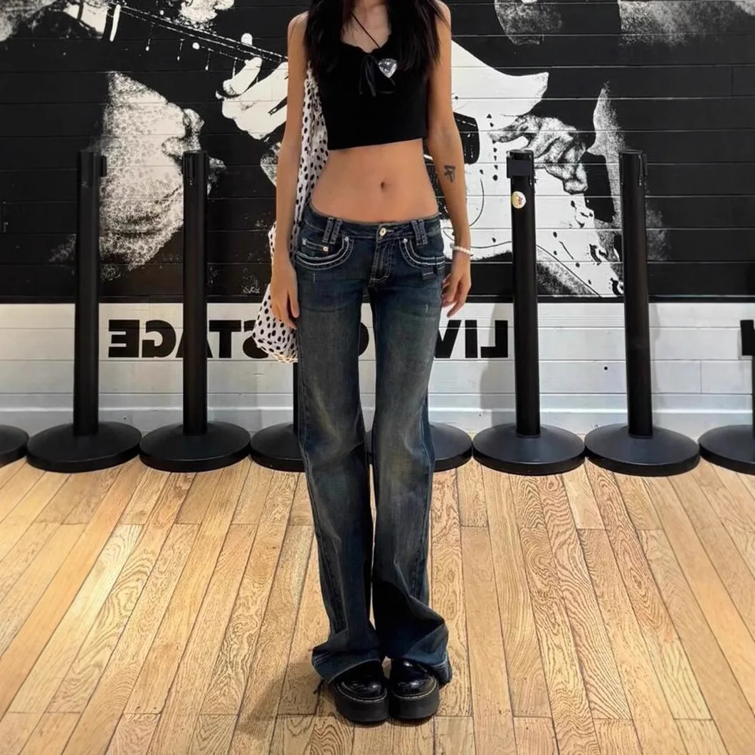 2024 Spring Autumn American High Street Style Low Rise Jeans for Women Y2K Trendy Slim Fit Flared Pants Versatile and Sexy Look
2024 Spring Autumn American High Street Style Low Rise Jeans for Women Y2K Trendy Slim Fit Flared Pants Versatile and Sexy Look