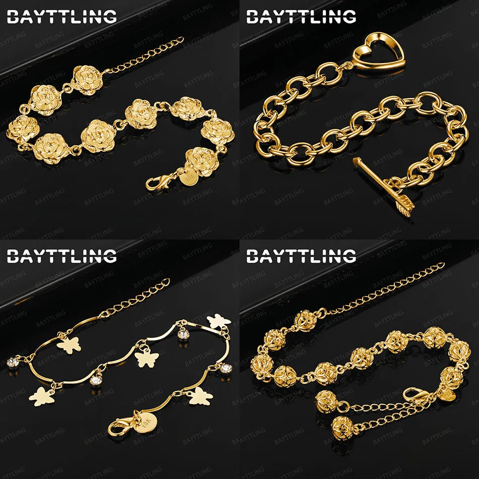 Charm 925 Sterling Silver 18K Gold Exquisite Rose Flower Butterfly Bracelet Fashion Women's Gift Accessories Party Jewelry
Charm 925 Sterling Silver 18K Gold Exquisite Rose Flower Butterfly Bracelet Fashion Women's Gift Accessories Party Jewelry