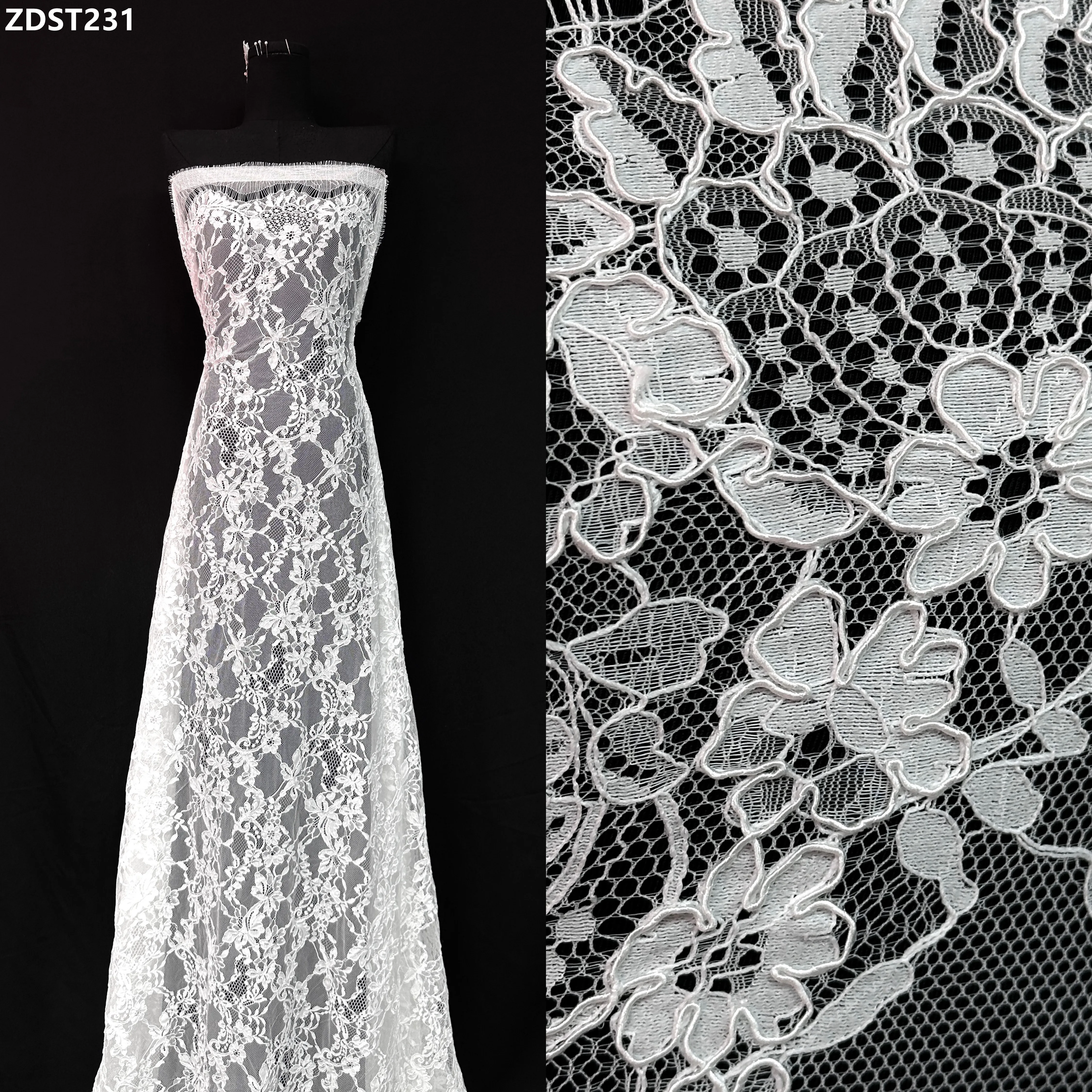 3.3Yards Bridal Lace White Color European Wedding Dress Florals Eyelash French Chantilly Lace Cord Lace Fabric
3.3Yards Bridal Lace White Color European Wedding Dress Florals Eyelash French Chantilly Lace Cord Lace Fabric