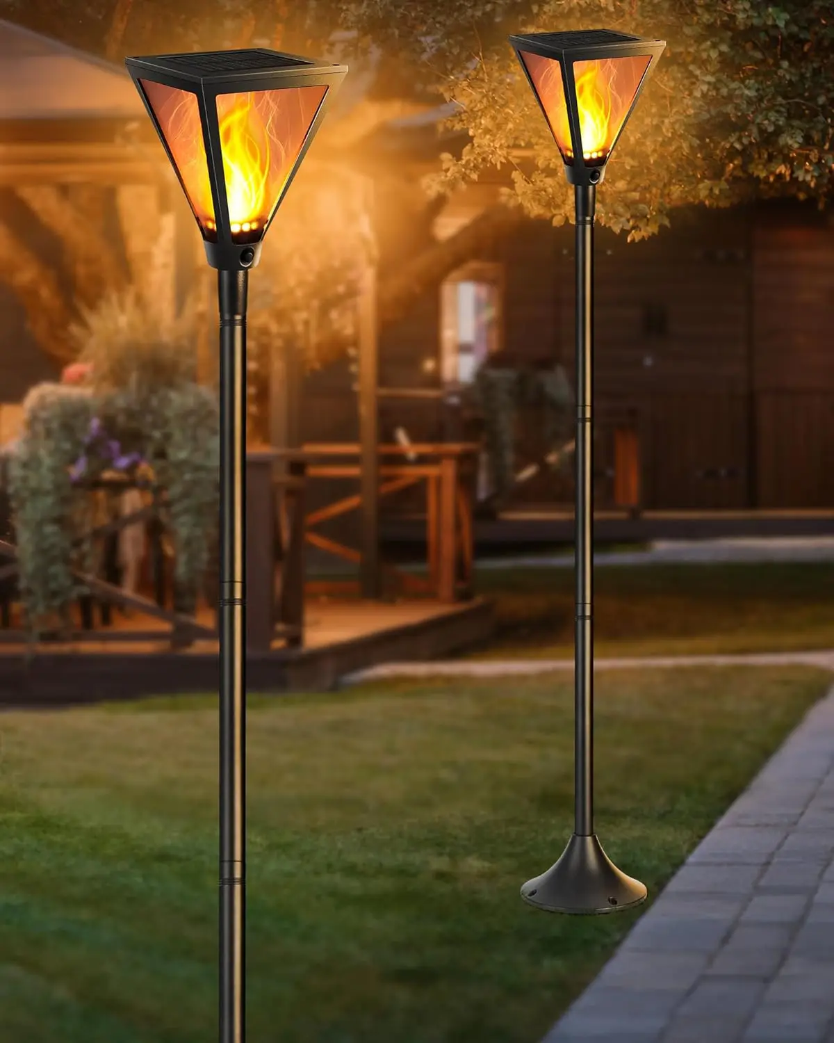 2 Pack 54" Solar Flame Post Lights, Flickering Outdoor Waterproof Lamp for Yard Lawn Patio Decor
2 Pack 54" Solar Flame Post Lights, Flickering Outdoor Waterproof Lamp for Yard Lawn Patio Decor