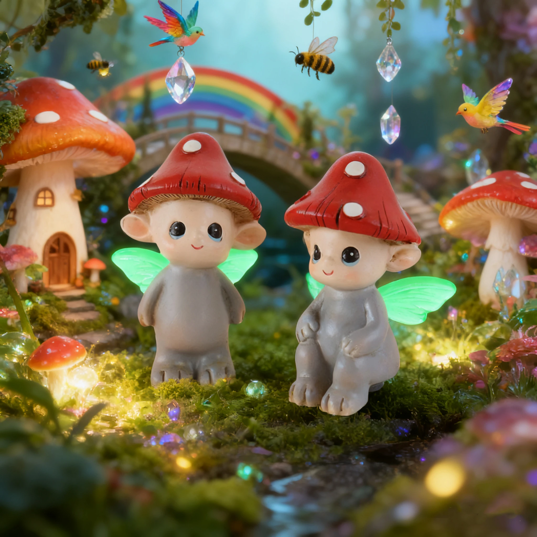 2Pcs Resin Mushroom Elf Ornament with Fluorescent Wings, Used for Spring Outdoor Courtyard Lawn Bonsai, Valentine's Day
2Pcs Resin Mushroom Elf Ornament with Fluorescent Wings, Used for Spring Outdoor Courtyard Lawn Bonsai, Valentine's Day