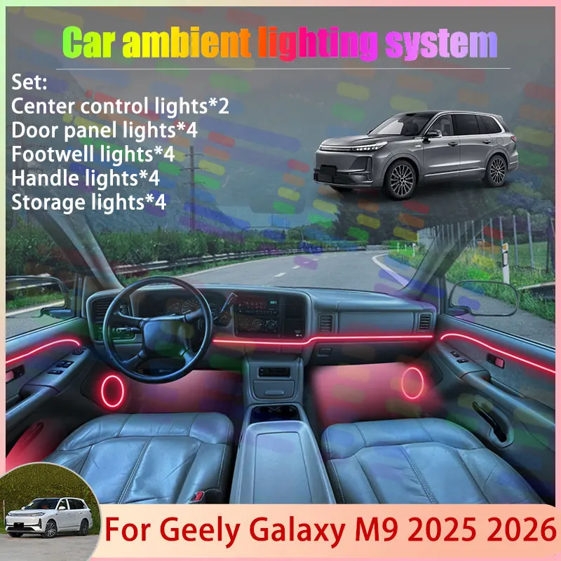 Для Geely Galaxy M9 2025 2026 P117 Starship 2/24 в 1, автомобильная атмосферная лампа, RGB абажур, ансамбль, стример, атмосферный набор, детали
Для Geely Galaxy M9 2025 2026 P117 Starship 2/24 в 1, автомобильная атмосферная лампа, RGB абажур, ансамбль, стример, атмосферный набор, детали