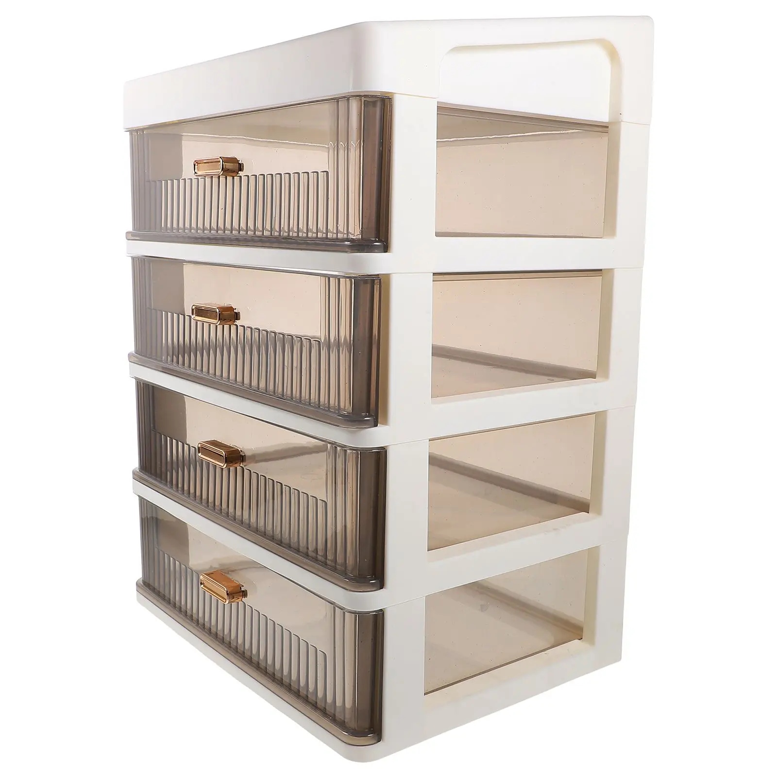 Transparent Drawer Storage Box 4 Layers High Cover Cream Frame Black Desk Organizer for Stationery Makeup Office Storage
Transparent Drawer Storage Box 4 Layers High Cover Cream Frame Black Desk Organizer for Stationery Makeup Office Storage