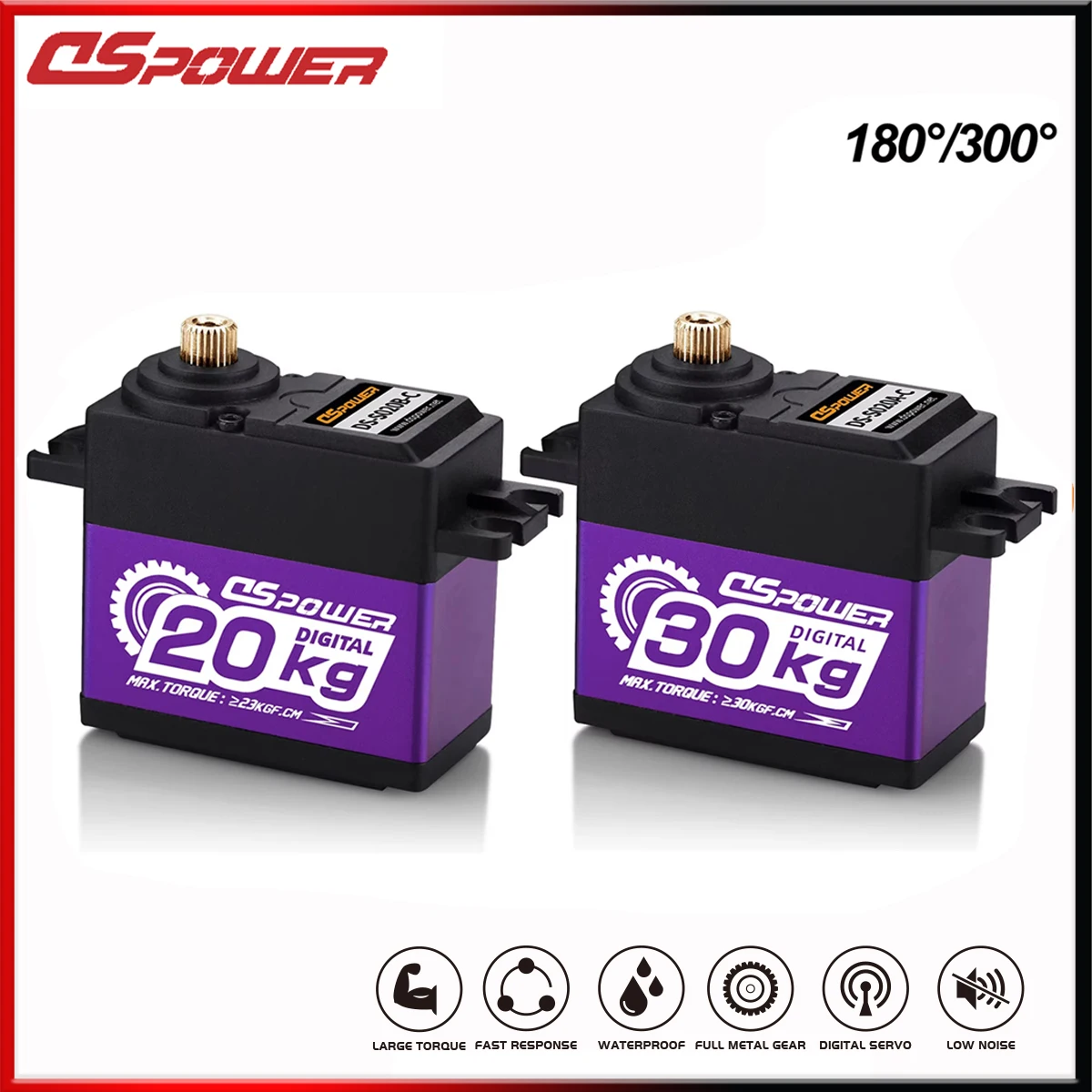 DSpower Waterproof Servo 20KG 30KG HHigh Speed servo Metal Gear Large Torque Digital Servos for 1/8 1/10 1/12 Scale RC Cars
DSpower Waterproof Servo 20KG 30KG HHigh Speed servo Metal Gear Large Torque Digital Servos for 1/8 1/10 1/12 Scale RC Cars