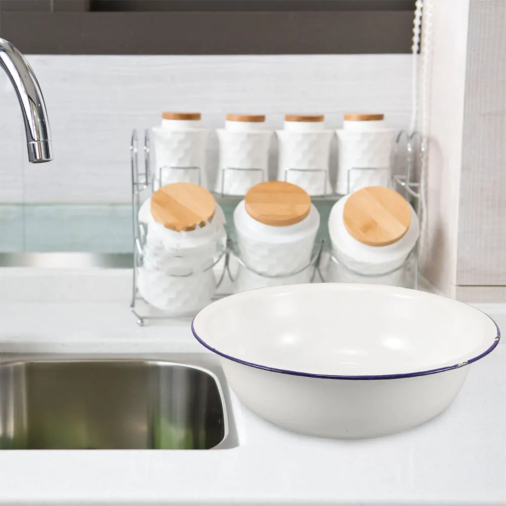 Enamel Footbath Basin Retro Wash Basin Soaking Tub Durable Material Easy Clean Vintage Design Multifunctional Use Porcelain Bowl
Enamel Footbath Basin Retro Wash Basin Soaking Tub Durable Material Easy Clean Vintage Design Multifunctional Use Porcelain Bowl