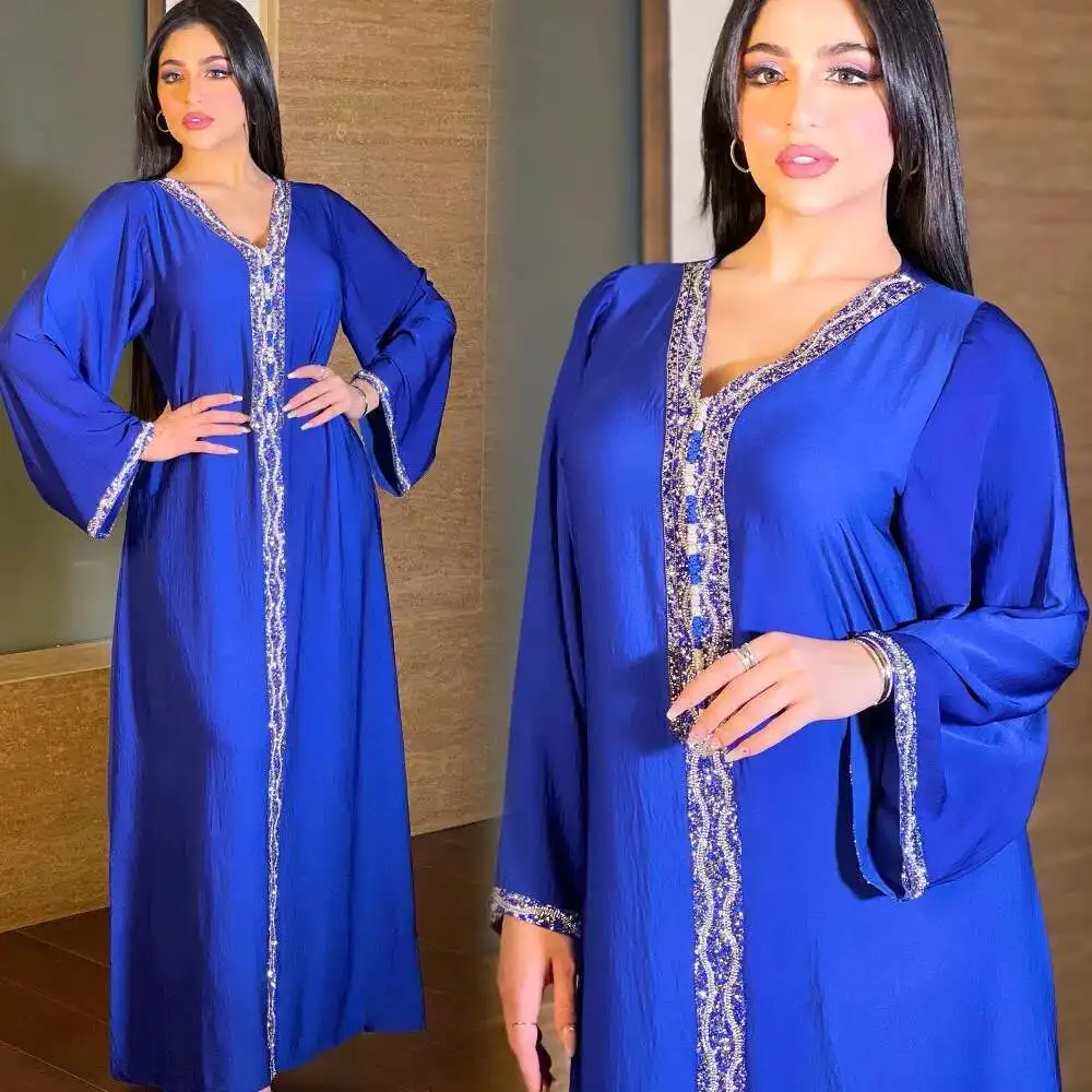 Women's Blue Hot Diamond Dress, Long Robe, Women's Clothing 2025 Muslim Long Dress Robe Abaya Ramadan Dubai Luxury Islam Elegant
Women's Blue Hot Diamond Dress, Long Robe, Women's Clothing 2025 Muslim Long Dress Robe Abaya Ramadan Dubai Luxury Islam Elegant