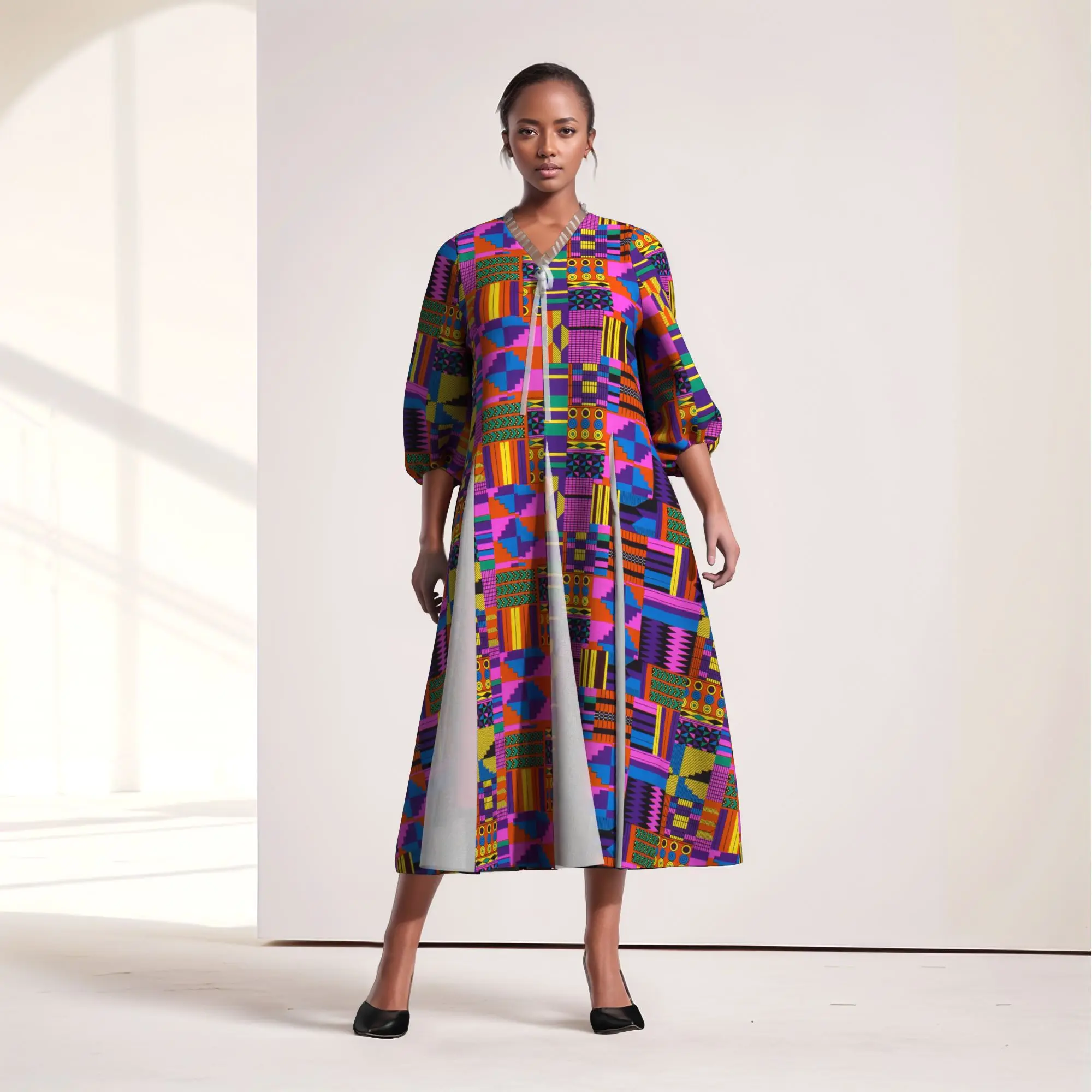 Dashiki Women Clothing Vestidos Plus Size African Party V Neck Dress Ankle Dress Women African Clothing WY10660
Dashiki Women Clothing Vestidos Plus Size African Party V Neck Dress Ankle Dress Women African Clothing WY10660