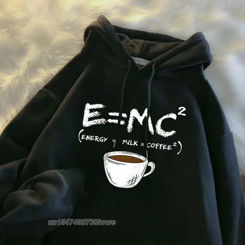 Худи с надписью Energy = Молоко + кофе, женская и Мужская осенняя одежда, свободный толстовка с круглым вырезом пуловер, топы
Худи с надписью Energy = Молоко + кофе, женская и Мужская осенняя одежда, свободный толстовка с круглым вырезом пуловер, топы
