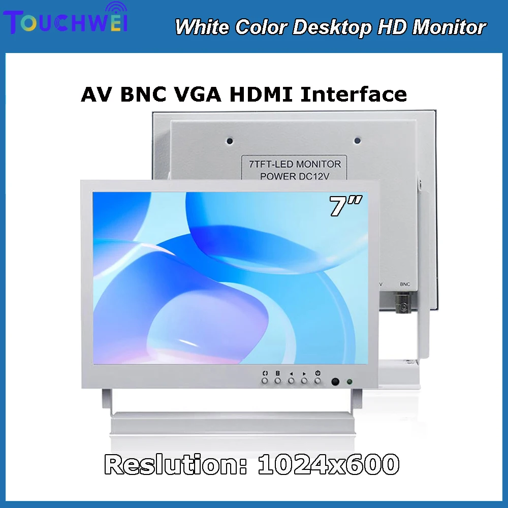 Desktop 7 Inch Small Size Cheap LCD Computer Touch Screen Monitor With Resolution 1024*600 AV BNC VGA HDMI Interface
Desktop 7 Inch Small Size Cheap LCD Computer Touch Screen Monitor With Resolution 1024*600 AV BNC VGA HDMI Interface