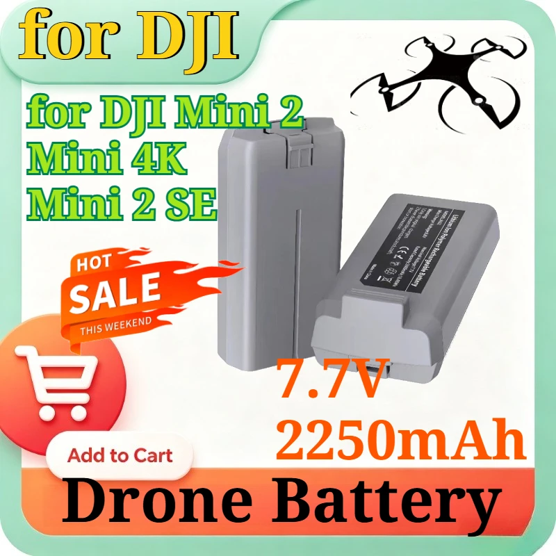 New 7.7V 2250mAh 0 Cycle Intelligent Flight Battery for DJI Mini 2 Mini 4K Mini 2 SE Drone Battery Accessories with Charging Hub
New 7.7V 2250mAh 0 Cycle Intelligent Flight Battery for DJI Mini 2 Mini 4K Mini 2 SE Drone Battery Accessories with Charging Hub