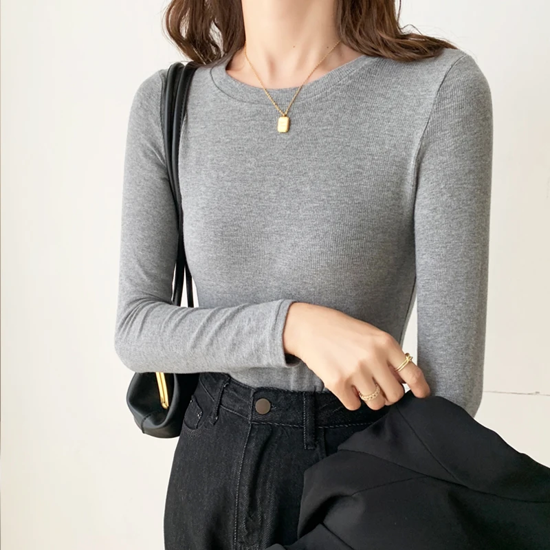 2024 Spring Autumn Women New Long Sleeve Slim T-shirts Female Casual Solid Color T Shirt Ladies O-neck Pullover Tops Tees H377
2024 Spring Autumn Women New Long Sleeve Slim T-shirts Female Casual Solid Color T Shirt Ladies O-neck Pullover Tops Tees H377