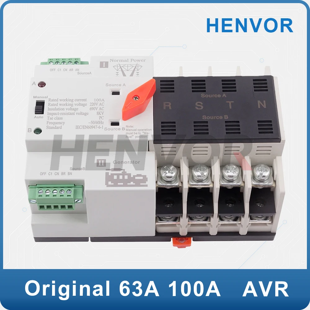 Мини W2R 4P 63A 100A ATS 220V Мощность Автоматический резервный переключатель Электрический автоматический выключатель Селектор Детали генератора
Мини W2R 4P 63A 100A ATS 220V Мощность Автоматический резервный переключатель Электрический автоматический выключатель Селектор Детали генератора