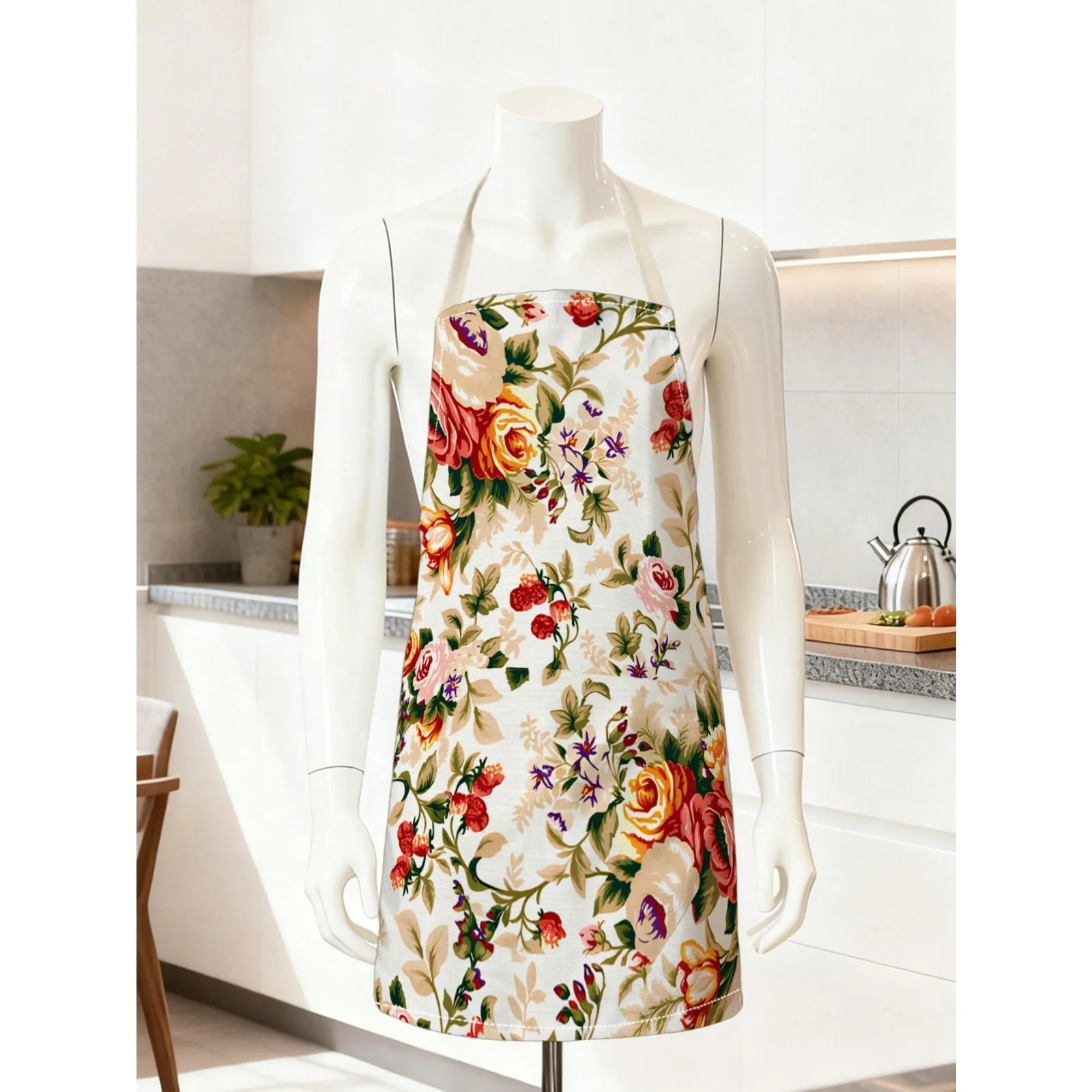 1pc White Colorful Floral Print Apron, Size 55 * 68cm, Floral Green Leaf Print, Made Of Polyester Fiber Material, Suitable For Various Occasions Such As Kitchens, Restaurants, And Gatherings, Suitable As Holiday Gifts
1pc White Colorful Floral Print Apron, Size 55 * 68cm, Floral Green Leaf Print, Made Of Polyester Fiber Material, Suitable For Various Occasions Such As Kitchens, Restaurants, And Gatherings, Suitable As Holiday Gifts