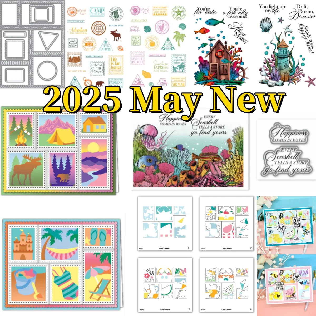 Picnic Days Collection 2025 Summer Beach Clear Stamps Cutting Dies Stencil for DIY Making Card Scrapbook Craft Supplies Template
Picnic Days Collection 2025 Summer Beach Clear Stamps Cutting Dies Stencil for DIY Making Card Scrapbook Craft Supplies Template