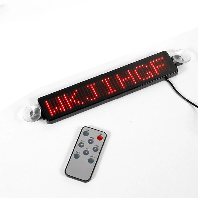 DIY LED car bar screen display English remote control advertising screen Car rear window screen car accessories tools
DIY LED car bar screen display English remote control advertising screen Car rear window screen car accessories tools