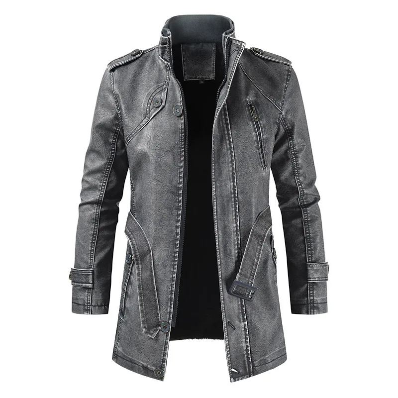 Men's Motorcycle Suit Long Leather Jacket Winter Slim Fit Men Casual Windproof PU Jacket Male Casual PU Leather Jacket Autumn
Men's Motorcycle Suit Long Leather Jacket Winter Slim Fit Men Casual Windproof PU Jacket Male Casual PU Leather Jacket Autumn