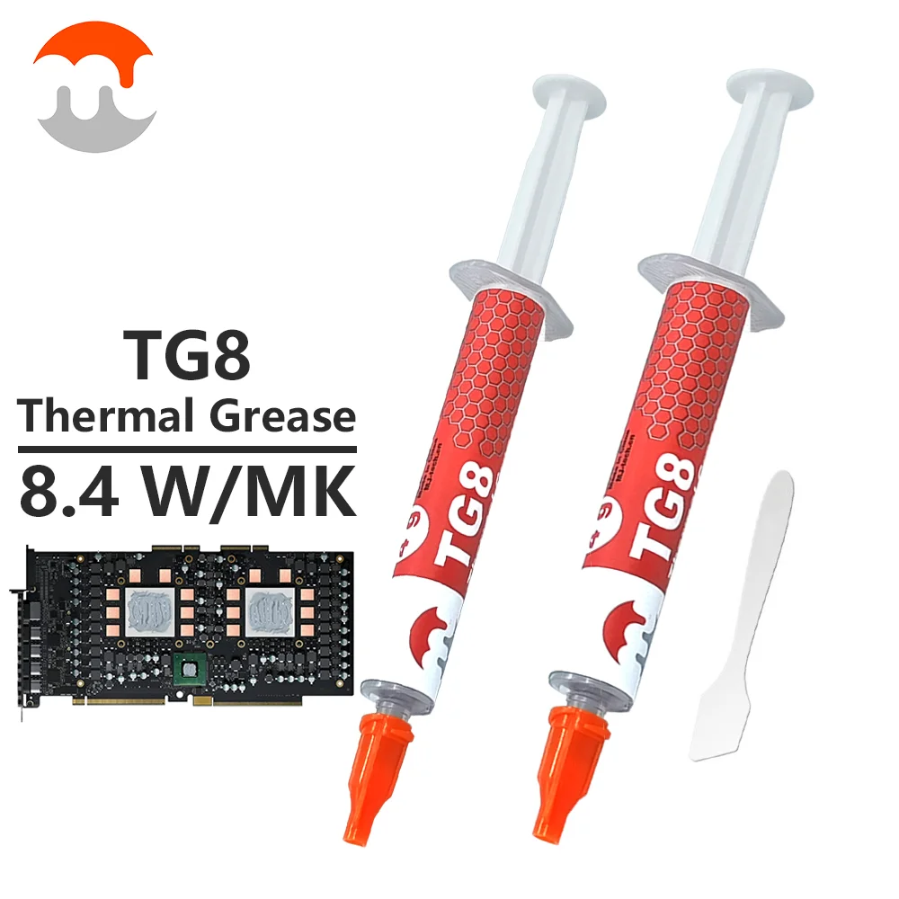 TG8 8,4 Вт/MK Thermal Xo Smar с высокоэффективным рассеиванием тепла 8 г/4 г для процессора, графического процессора, безопасная изоляция, термосиликоновая смазка
TG8 8,4 Вт/MK Thermal Xo Smar с высокоэффективным рассеиванием тепла 8 г/4 г для процессора, графического процессора, безопасная изоляция, термосиликоновая смазка