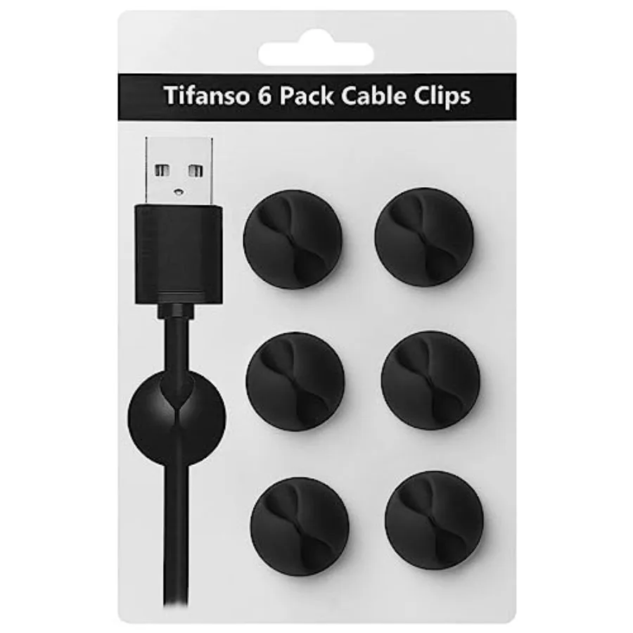 6PCS Cable Clips Black - Adhesive Cord Cable Clips Holder Wire Organizer for Desk, Wire Holders for Cords, Nightstand, Home and
6PCS Cable Clips Black - Adhesive Cord Cable Clips Holder Wire Organizer for Desk, Wire Holders for Cords, Nightstand, Home and
