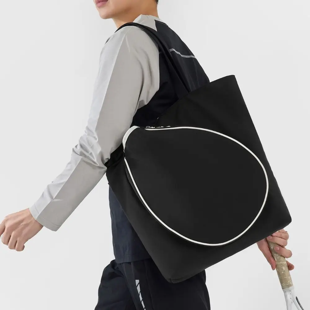 2 Rackets Tennis Racket Bag Multiple Pockets Nylon Racquet Carrying Bag Waterproof Large Capacity Racket Storage Bag