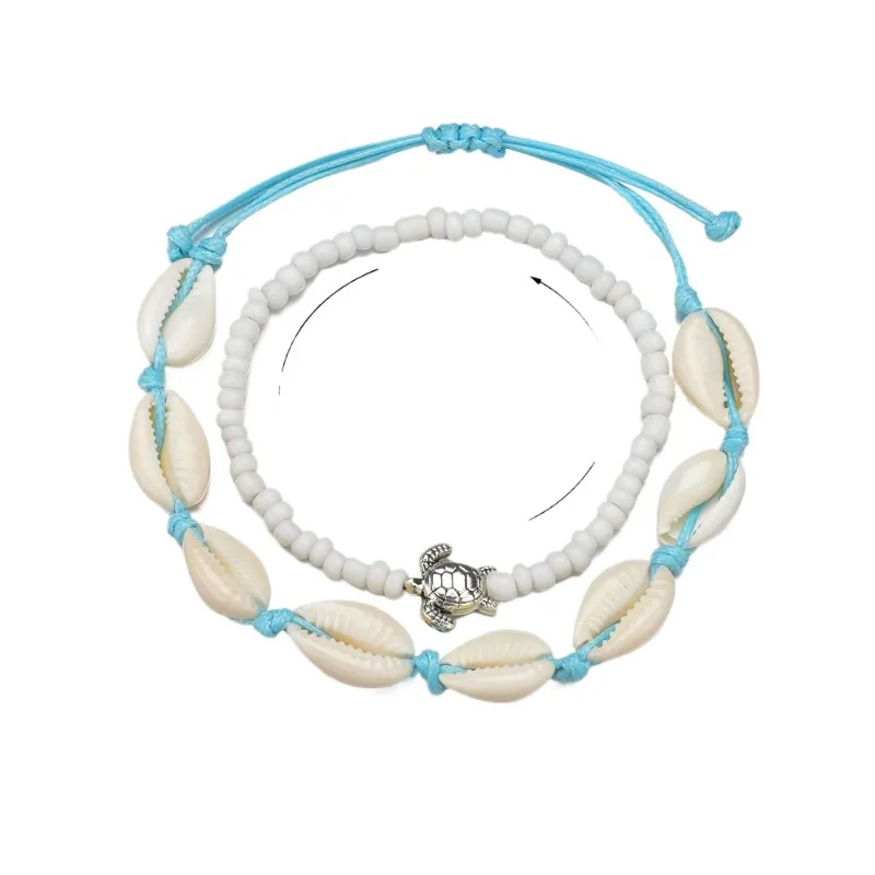 *Boho Shell Turtle Handmade Anklets for Women Blue Rope Chain on Leg Natural Shell Ankle Bracelet Foot Summer Beach Jewelry
*Boho Shell Turtle Handmade Anklets for Women Blue Rope Chain on Leg Natural Shell Ankle Bracelet Foot Summer Beach Jewelry
