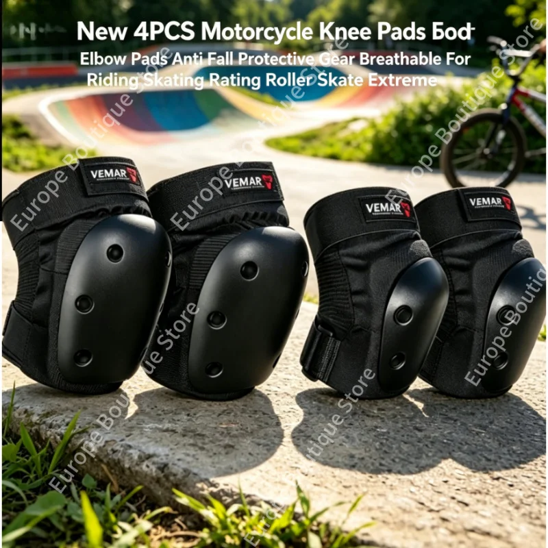 2026 NEW 4PCS Breathable Knee and Elbow Pads Anti Fall Protective Gear for Motorcycle Riding Skating Roller Skate Extreme Sports
2026 NEW 4PCS Breathable Knee and Elbow Pads Anti Fall Protective Gear for Motorcycle Riding Skating Roller Skate Extreme Sports