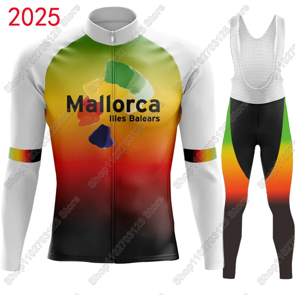 Комплект велосипедного трикотажа Espana Mallorca Team 2022, мужской костюм, летний зимний костюм с длинным рукавом, MTB, велосипедные шоссейные штаны, нагрудник, Ropa Ciclismo
Комплект велосипедного трикотажа Espana Mallorca Team 2022, мужской костюм, летний зимний костюм с длинным рукавом, MTB, велосипедные шоссейные штаны, нагрудник, Ropa Ciclismo