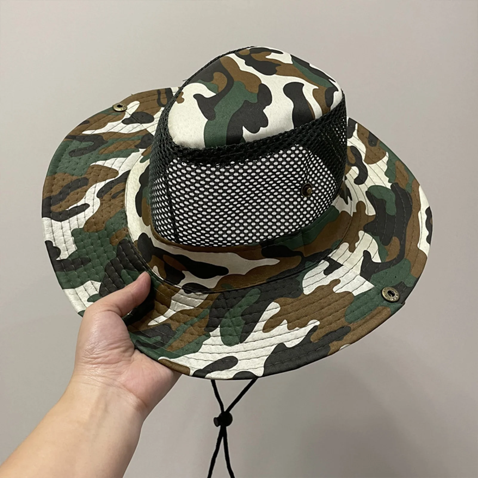 Breathable Polyester Fisherman Hat Camouflage Large Brim Sun Protection Ventilated Outdoor Hiking Fishing Summer
Breathable Polyester Fisherman Hat Camouflage Large Brim Sun Protection Ventilated Outdoor Hiking Fishing Summer