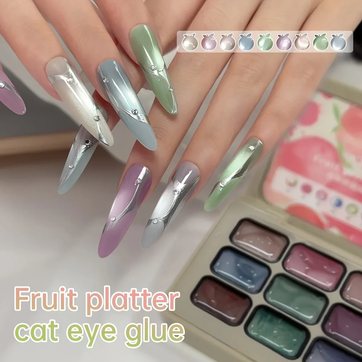 9-цветный светоотражающий магнитный гель для ногтей «кошачий глаз», УФ-светодиодный гель для салона, женские инструменты для дизайна ногтей, модный голографический маникюр
9-цветный светоотражающий магнитный гель для ногтей «кошачий глаз», УФ-светодиодный гель для салона, женские инструменты для дизайна ногтей, модный голографический маникюр
