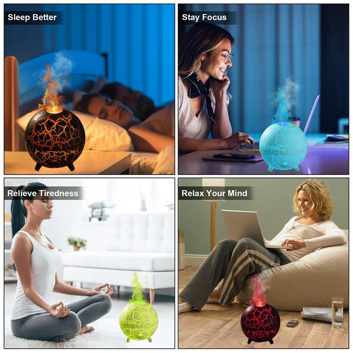 BFYLE Ultrasonic Planet Air Humidifier 200ML USB 7 Colors Flame Aromatherapy Diffuser Colorful Crack Flame A
BFYLE Ultrasonic Planet Air Humidifier 200ML USB 7 Colors Flame Aromatherapy Diffuser Colorful Crack Flame A