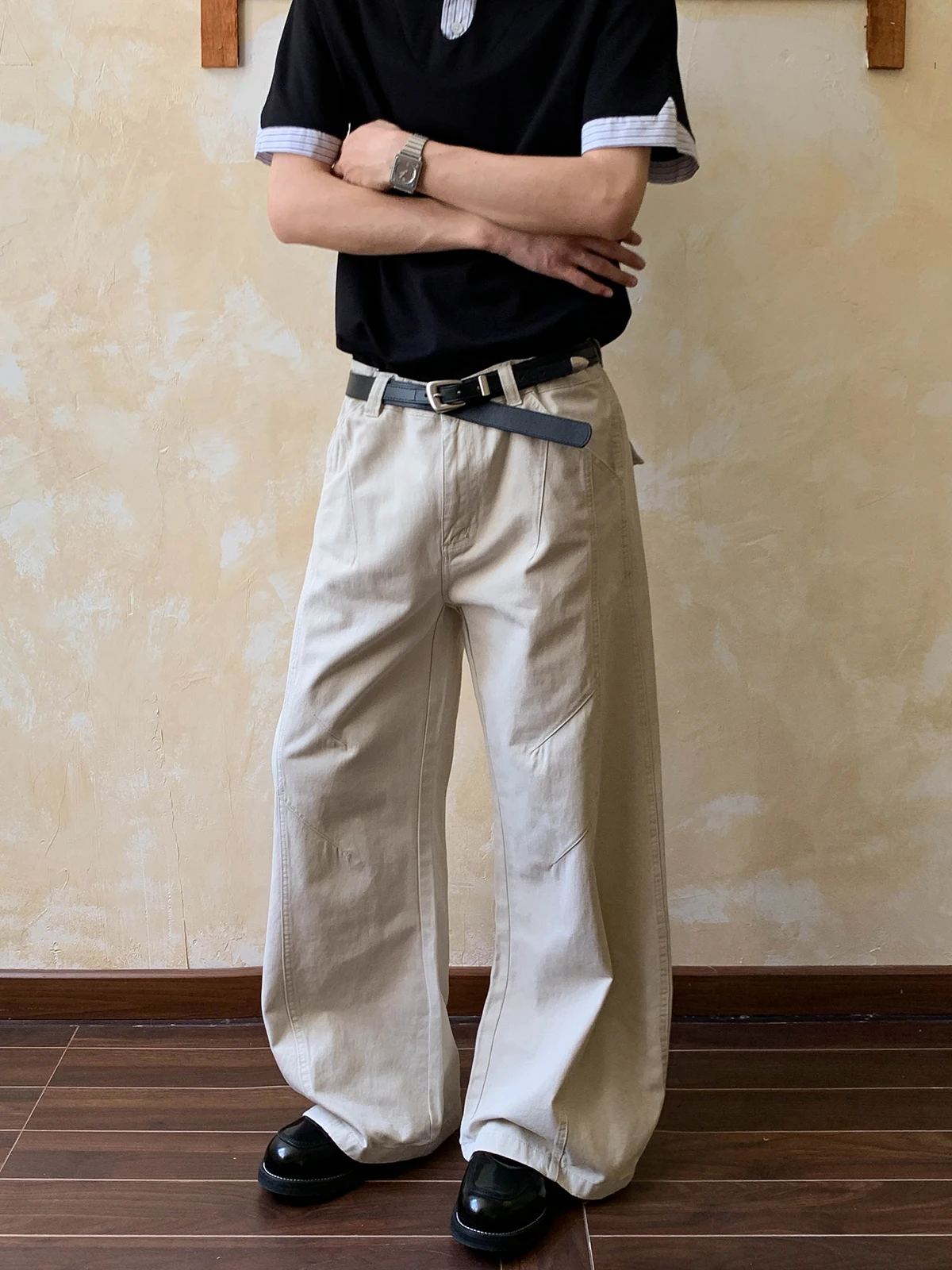 Oalin American Retro Apricot Pleated Casual Pants Loose Straight Fit Men's Women's Cleanfit Versatile Workwear Trousers
Oalin American Retro Apricot Pleated Casual Pants Loose Straight Fit Men's Women's Cleanfit Versatile Workwear Trousers