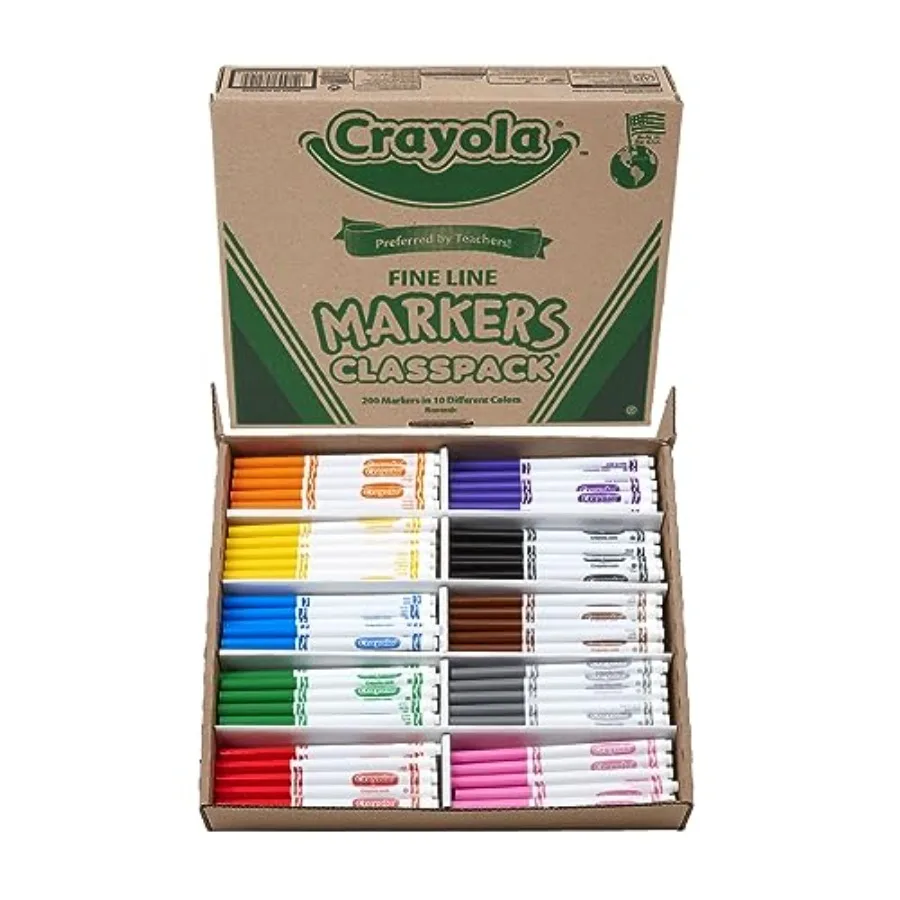 Crayola Fine Line Markers Classpack 200ct Bulk ' Markers For Preschool Kindergarten Elementary School Classrooms Teacher Classr
Crayola Fine Line Markers Classpack 200ct Bulk ' Markers For Preschool Kindergarten Elementary School Classrooms Teacher Classr