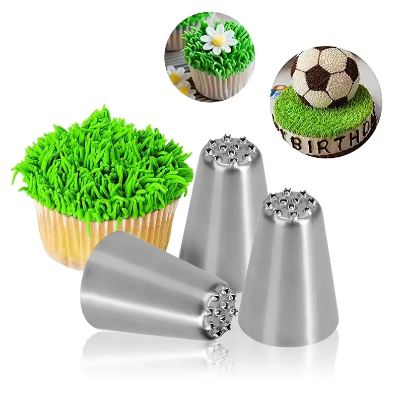 3pcs Stainless Steel Cake Decorating Set Seamless Icing Tips&Grass Piping Nozzles Ideal for DIY Cake Decorating Baking Supplies
3pcs Stainless Steel Cake Decorating Set Seamless Icing Tips&Grass Piping Nozzles Ideal for DIY Cake Decorating Baking Supplies