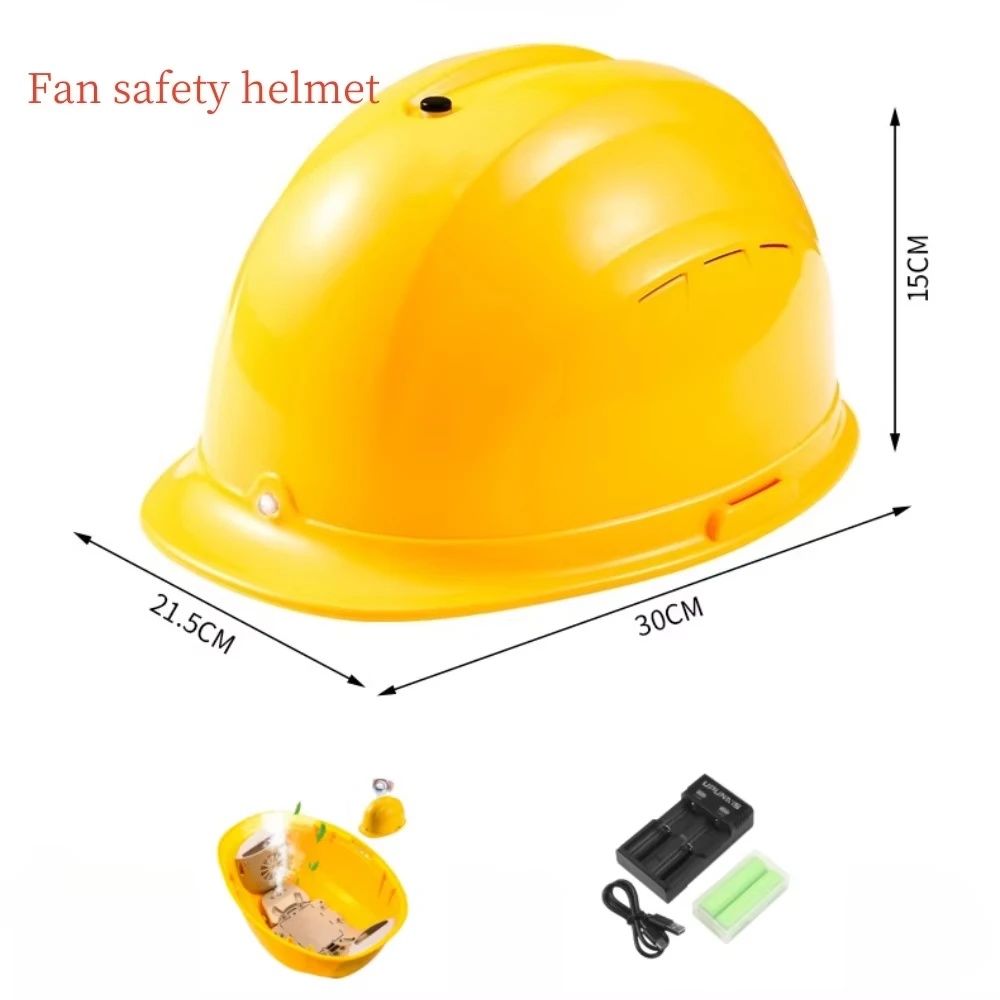 Cooling Safety Helmet with Built in Fan AC, Rechargeable Detachable Battery, ABS Hard Hat for Construction, 2 Charging Modes
Cooling Safety Helmet with Built in Fan AC, Rechargeable Detachable Battery, ABS Hard Hat for Construction, 2 Charging Modes