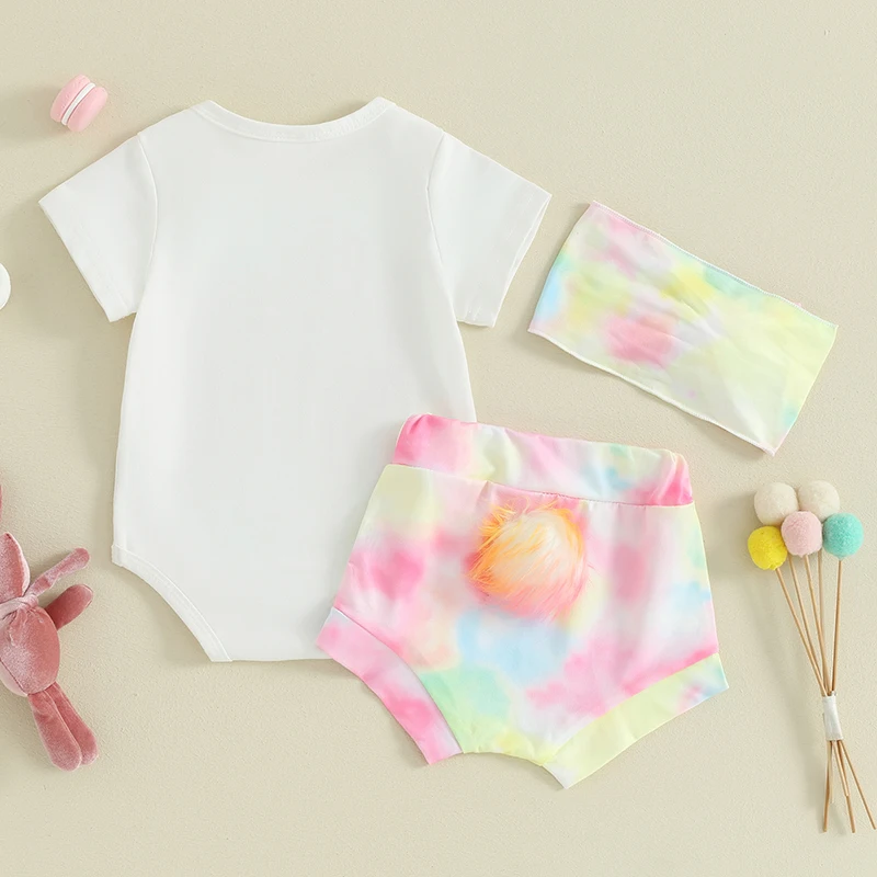 3 Pcs Easter Outfit Baby Girl Summer Clothes BUNNY Letter Print Short Sleeve and Shorts Set with Headband
3 Pcs Easter Outfit Baby Girl Summer Clothes BUNNY Letter Print Short Sleeve and Shorts Set with Headband