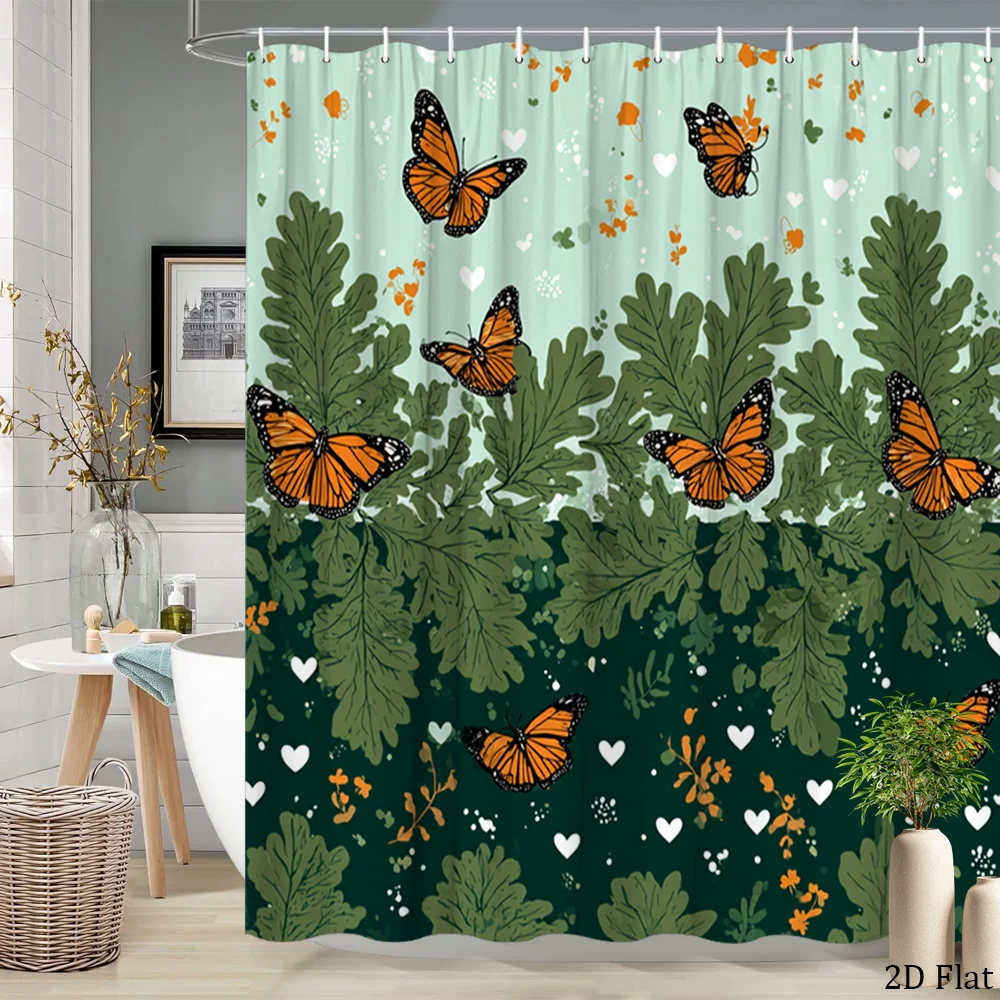 Stylish Botanical Leaf Butterfly Shower Curtain Jungle Greenery Tropical Floral Bathroom Home Decor Curtain
Stylish Botanical Leaf Butterfly Shower Curtain Jungle Greenery Tropical Floral Bathroom Home Decor Curtain