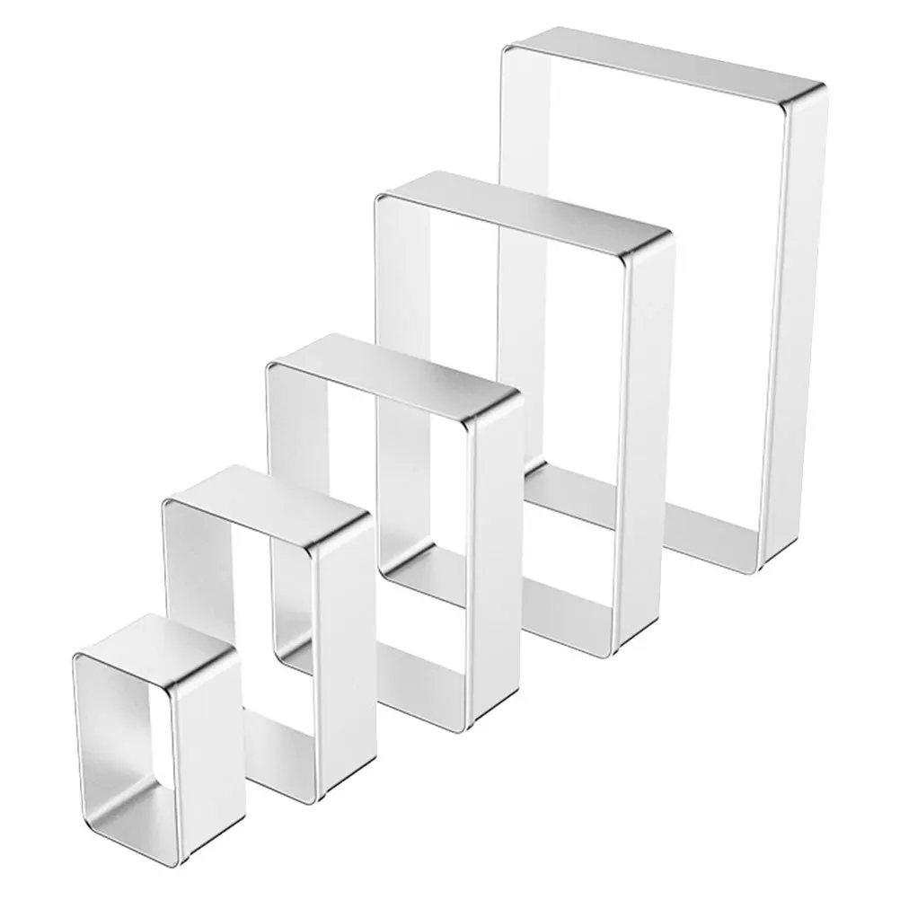 5Pcs Rectangular Pastry Cutter Set Stainless Steel Cookie Mold for Baking Dough Cake Fondant Decorating Tool Cookie Cutter
5Pcs Rectangular Pastry Cutter Set Stainless Steel Cookie Mold for Baking Dough Cake Fondant Decorating Tool Cookie Cutter
