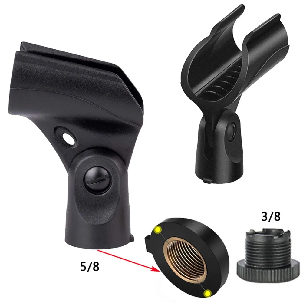 Portable Microphone Clip Universal Microphone Clip With Adapter Nut For Handheld Mic Stand Microphone Accessories
Portable Microphone Clip Universal Microphone Clip With Adapter Nut For Handheld Mic Stand Microphone Accessories