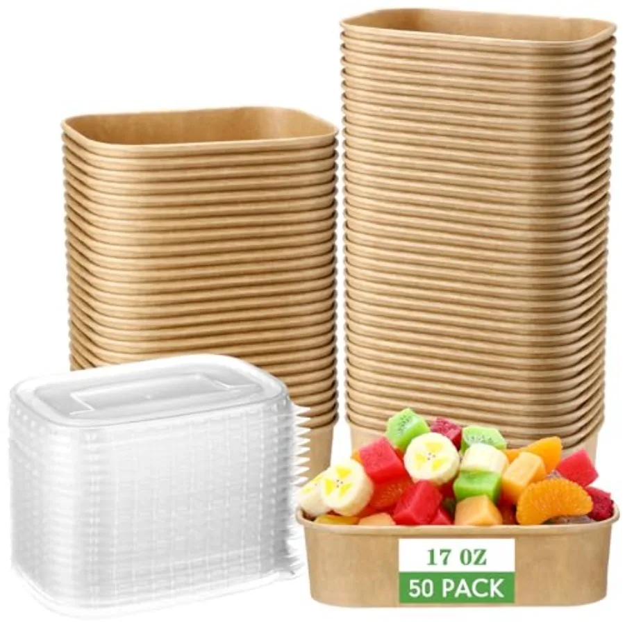 50 Pack Disposable Food Containers with Lids Paper Food Containers Bowls for Meal Prep, Salad, Ice Cream, Yogurt, Soup Bowls Pa
50 Pack Disposable Food Containers with Lids Paper Food Containers Bowls for Meal Prep, Salad, Ice Cream, Yogurt, Soup Bowls Pa