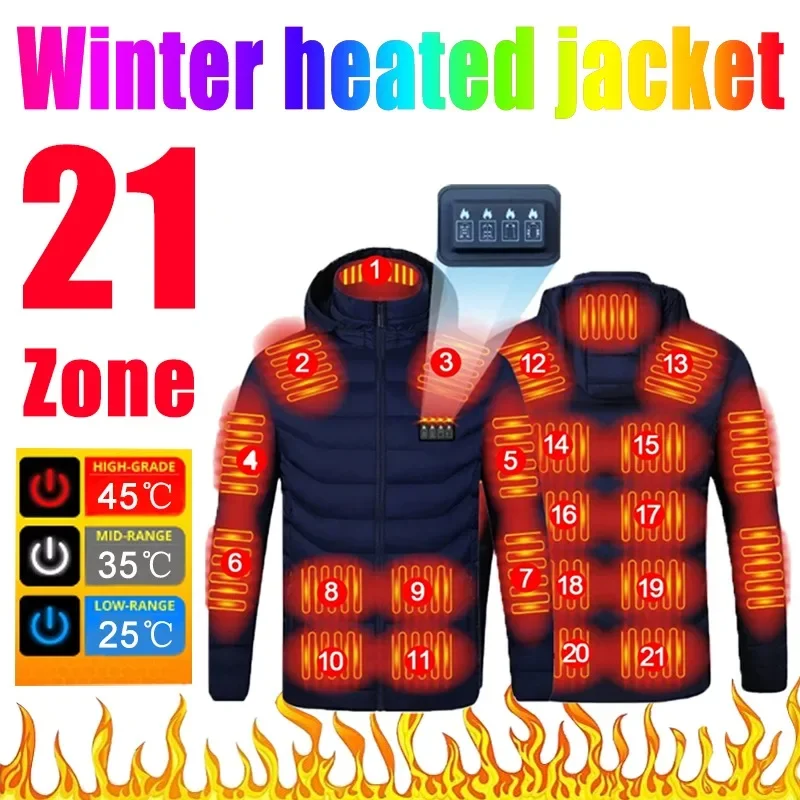 21 Areas Heated Jacket Men Jacket Heated Winter Women Electric Usb Heater Tactical Jacket Man Thermal Vest Body Warmer Coat NEW
21 Areas Heated Jacket Men Jacket Heated Winter Women Electric Usb Heater Tactical Jacket Man Thermal Vest Body Warmer Coat NEW