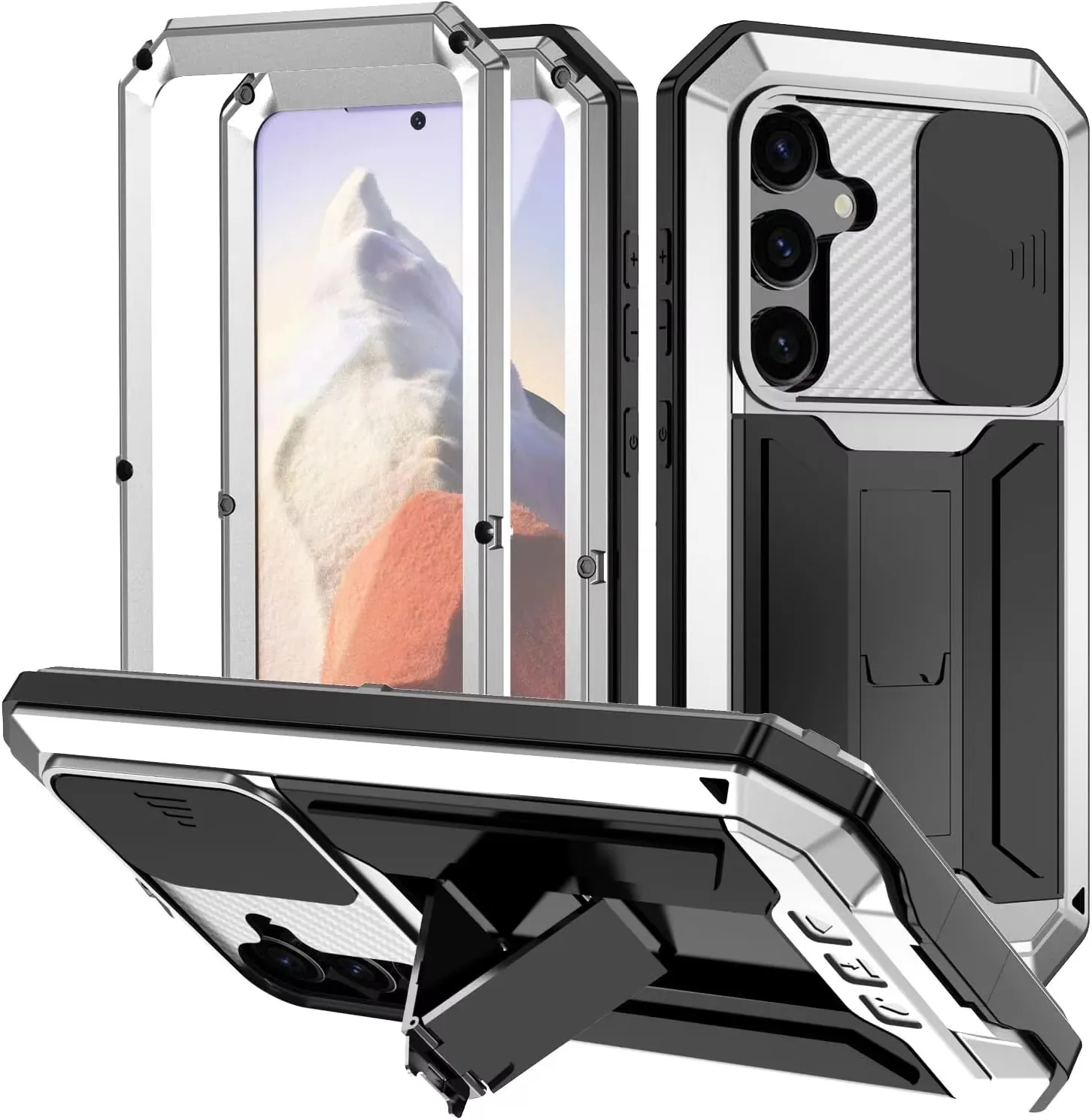 Military Shockproof Phone Case For Samsung Galaxy S25 Ultra S25Plus Heavy Duty Lens Cover Gorilla Glass Protector Aluminum Metal
Military Shockproof Phone Case For Samsung Galaxy S25 Ultra S25Plus Heavy Duty Lens Cover Gorilla Glass Protector Aluminum Metal