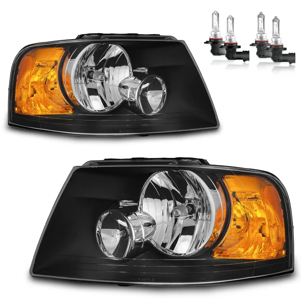 Pair Headlights For 2003-2006 Ford Expedition Black Headlamps W/Bulbs Left+Right
Pair Headlights For 2003-2006 Ford Expedition Black Headlamps W/Bulbs Left+Right