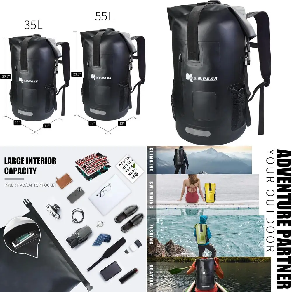 Водонепроницаемый рюкзак-гермомешок с роллтопом, класс защиты IPX6, идеально подходит для кемпинга, пляжа, рыбалки и путешествий, черный цвет
Водонепроницаемый рюкзак-гермомешок с роллтопом, класс защиты IPX6, идеально подходит для кемпинга, пляжа, рыбалки и путешествий, черный цвет