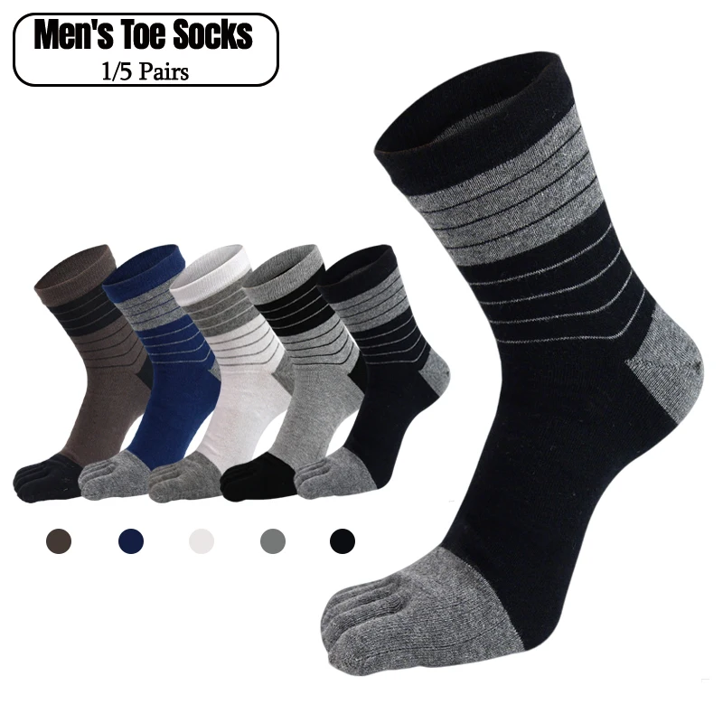 5 Pairs Men Five Finger Toe Socks Striped Color Block Cotton Mid Calf Socks Breathable Sweat Wicking Anti Odor Separate Toe Sock
5 Pairs Men Five Finger Toe Socks Striped Color Block Cotton Mid Calf Socks Breathable Sweat Wicking Anti Odor Separate Toe Sock