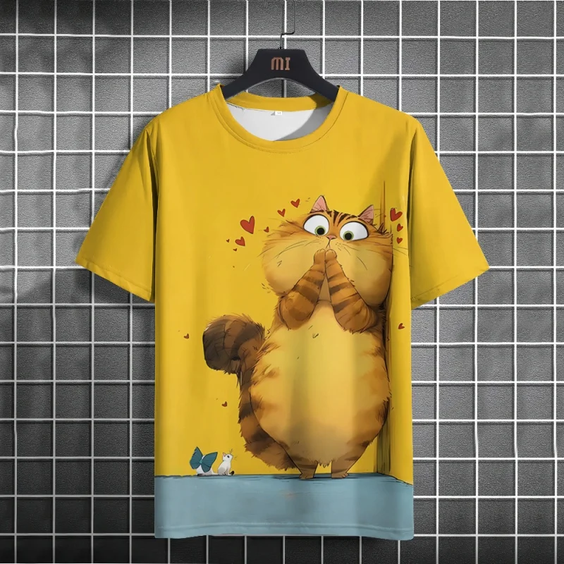 Cute Cat Graphic T Shirt For Men Women Fun Animal 3D Print Tees Summer Streetwear Unisxe T-Shirts Round Neck Tops Short Sleeves
Cute Cat Graphic T Shirt For Men Women Fun Animal 3D Print Tees Summer Streetwear Unisxe T-Shirts Round Neck Tops Short Sleeves