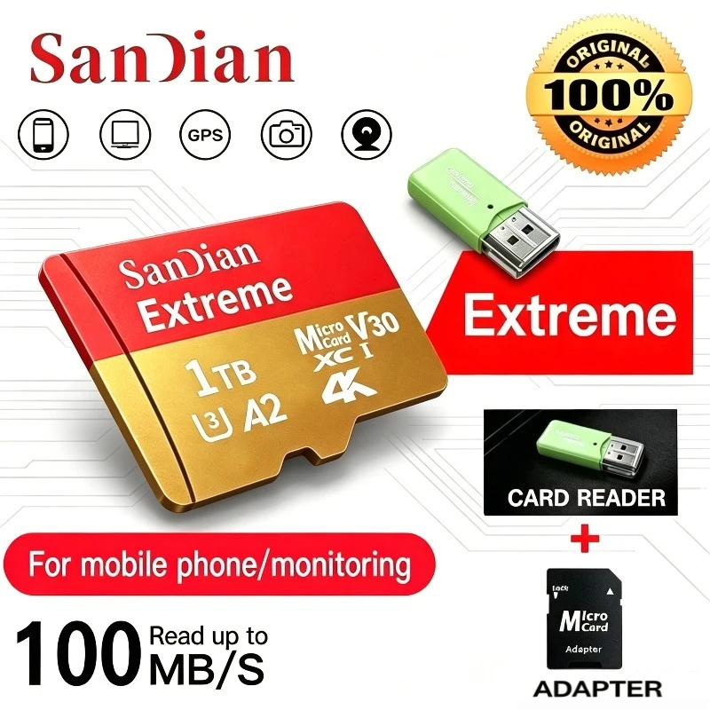 Original 1TB Micro TF/SD Card Memory Card 128GB 256GB Mini Memory Card Class10 For Camera/Phone/Drone
Original 1TB Micro TF/SD Card Memory Card 128GB 256GB Mini Memory Card Class10 For Camera/Phone/Drone